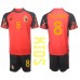België Youri Tielemans #8 Babykleding Thuisshirt Kinderen WK 2022 Korte Mouwen (+ korte broeken)
